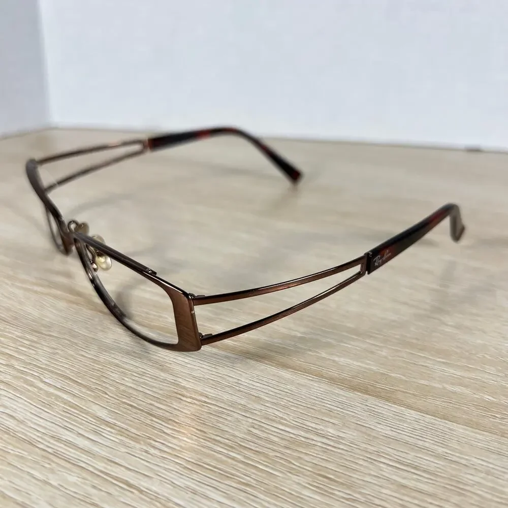 Ray-Ban RB6128 2511 Eyeglasses Brown Metal Frames Only 52-18-135 Made in Italy